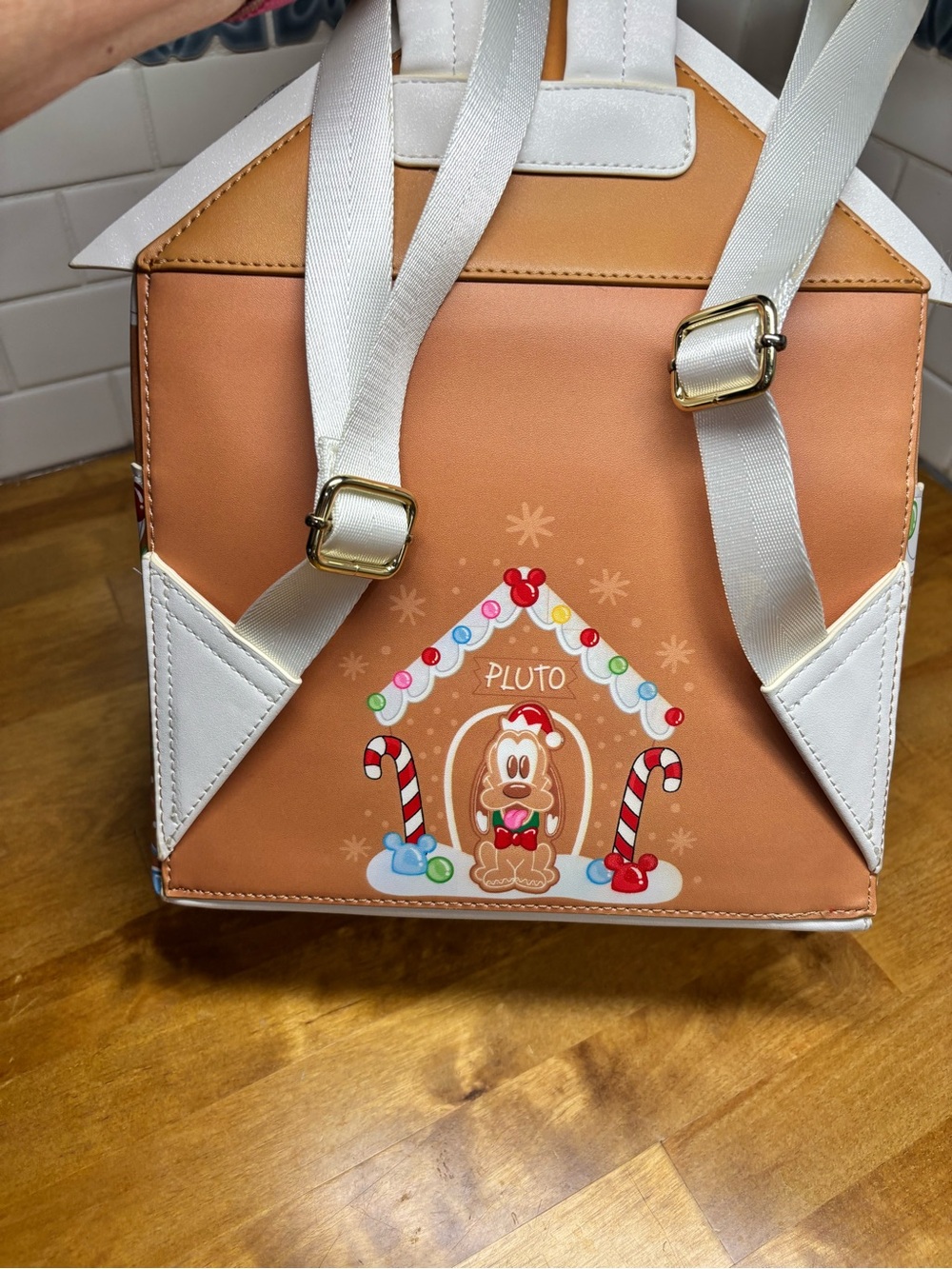Loungefly Disney Mickey & Friends Gingerbread House Christmas Mini Backpack - Picture 9 of 11